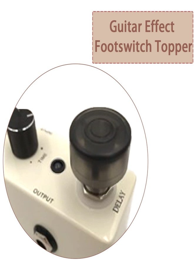 Cheerock 20Pcs Black Guitar Effect Footswitch Topper, Guitar Pedals Footswich Protection Caps, Plastic Guitar Pedal Footswitch Topper Cover for Common Pedal Switches - Image 4